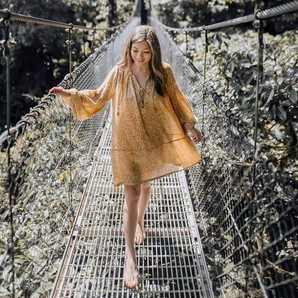 Leopard Animal Print Tunic Long Sleeve Mini Dress - Picture 4 of 9